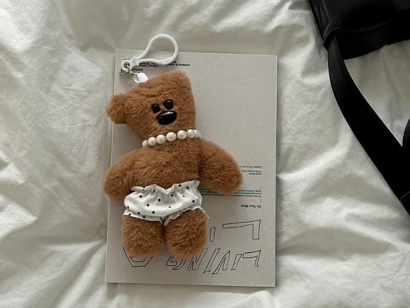 파자마 삐딱곰 키링 열쇠고리