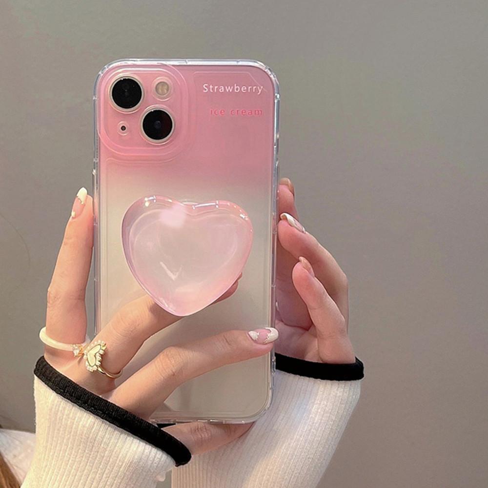Gradation 핑크하트 스마트톡 핸드폰 아이폰 7 XR 11 12 13 14 PRO MAX 프로맥스 미니 케이스