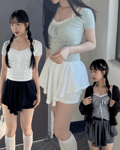 ballet mini skort - 발레코어 미니스커트 치마바지 발레코어룩 발레룩 발레스커트 발레치마 여름치마 여름치마바지