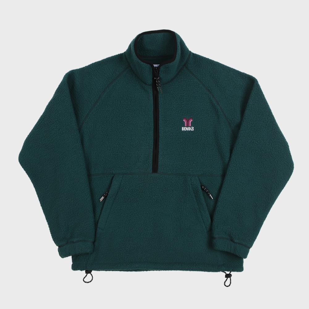 FLEECE FULLOVER -GREEN