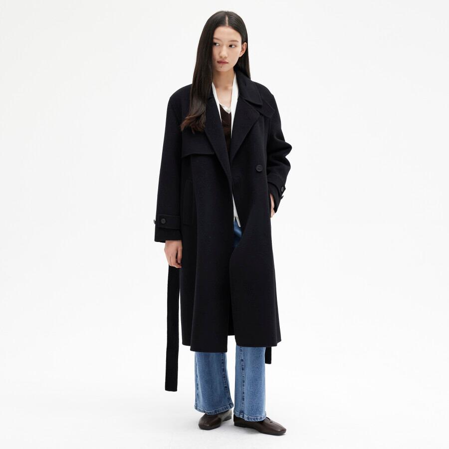 핸드메이드캐시미어트렌치형롱코트