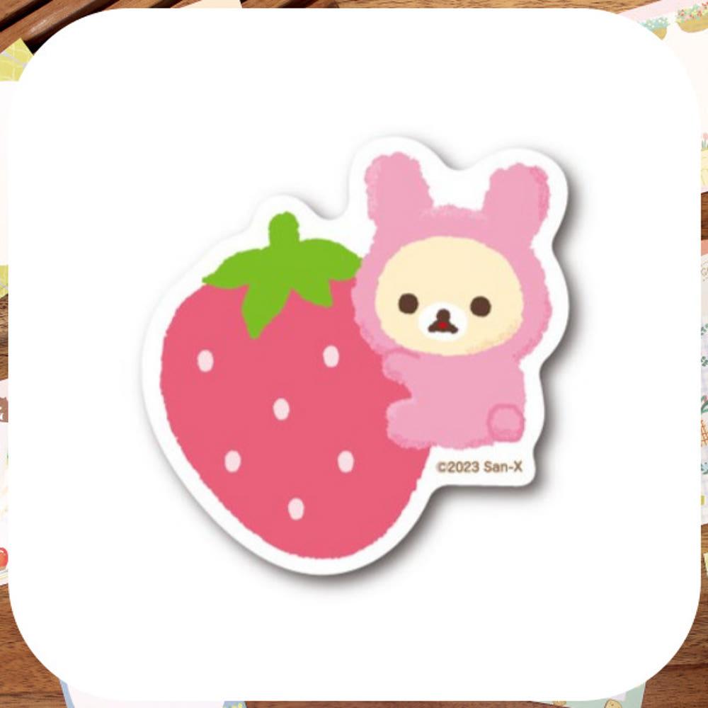 제너럴 스티커 리락쿠마 다이컷 스티커 / 코리락쿠마와 딸기