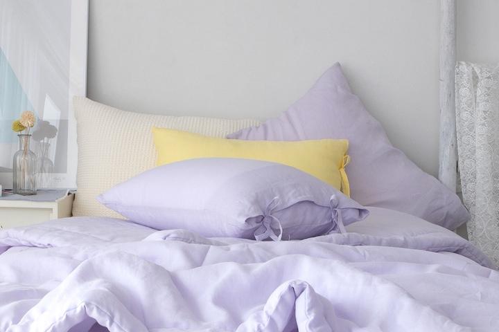 소프트  워싱린넨 라벤더 차렵세트(S/Q/K)size