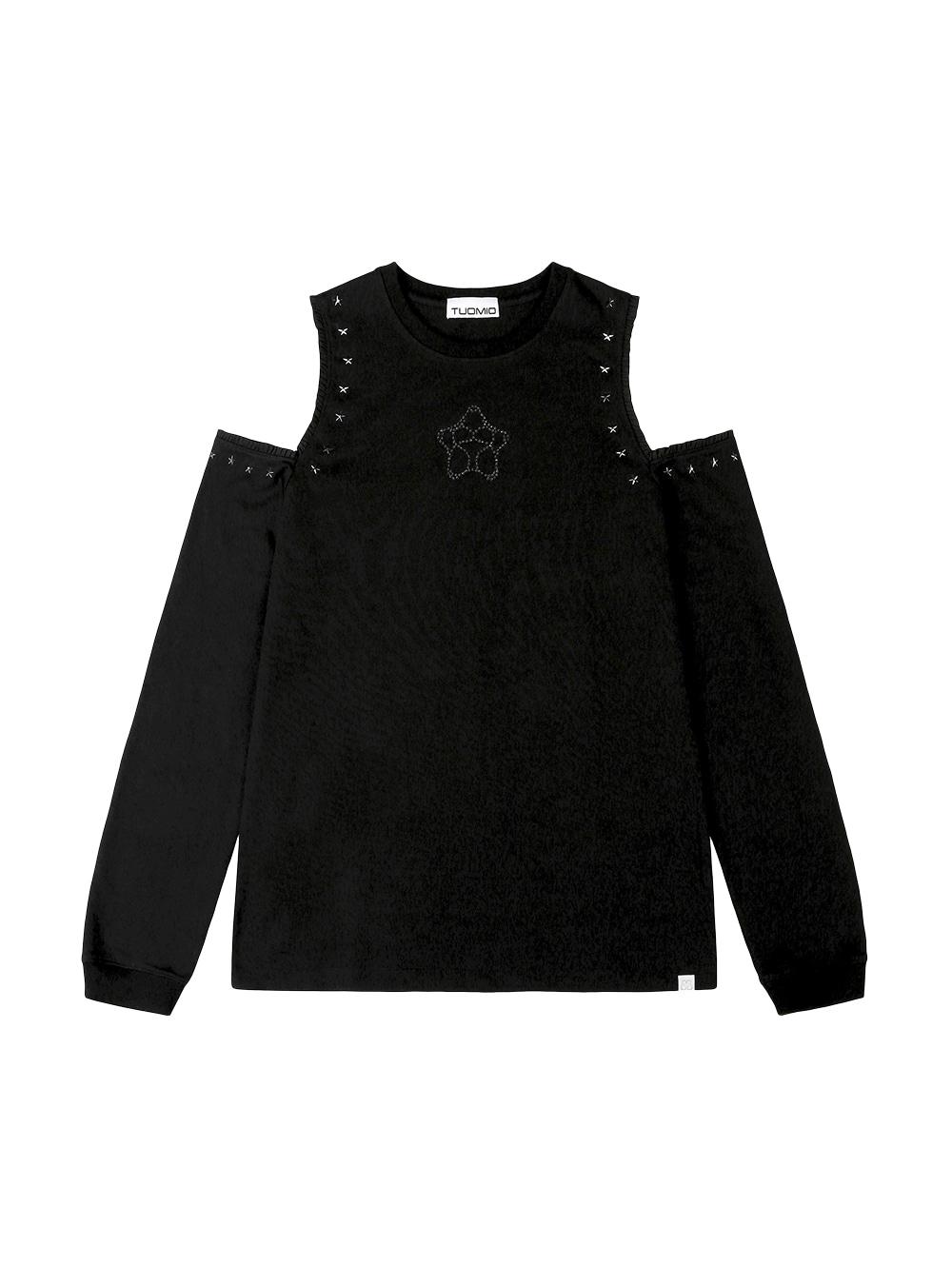 [09/12 예약 배송] CUT-OUT LACE LONG SLEEVES [BLACK]