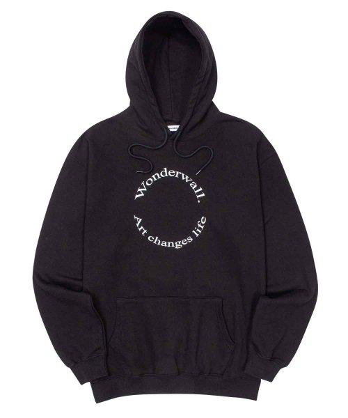 CIRCLE LOGO HEAVY F. TERRY HOODIE BLACK