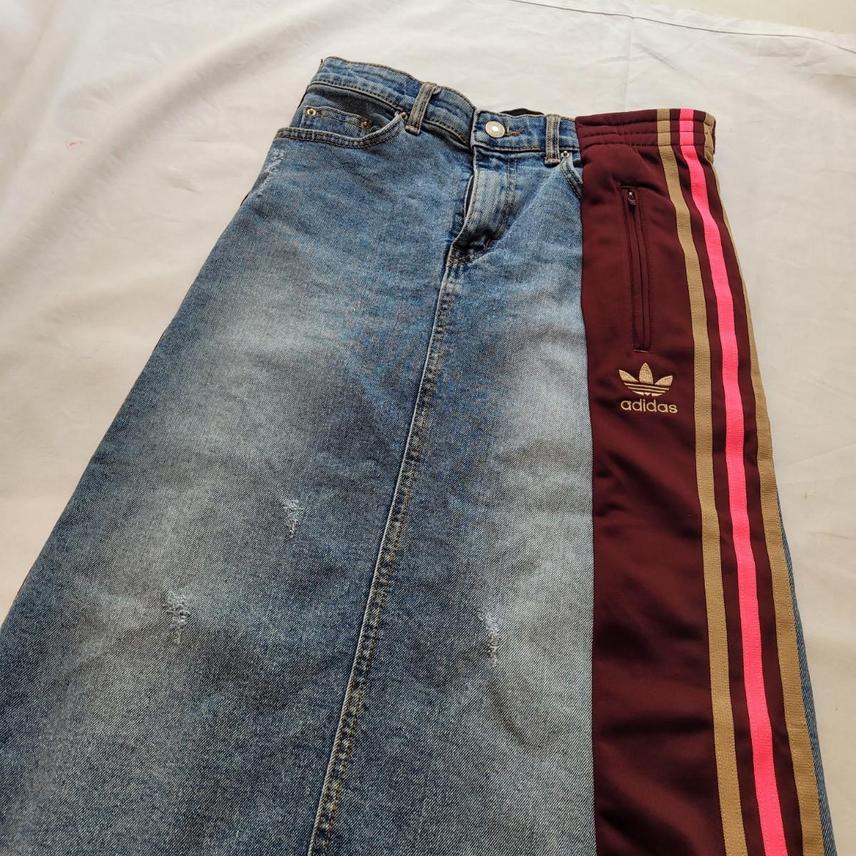 26in 커스텀 아디다스 데님 스커트