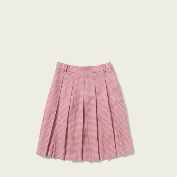 nana dot wool skirt-pink