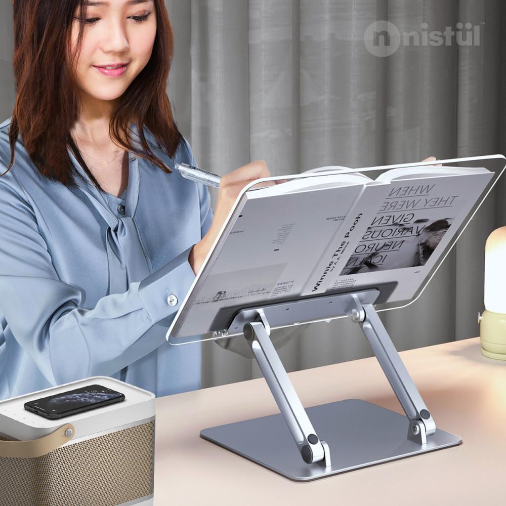 니스툴 높이조절 각도조절 아크릴 투명 독서대 클레어  NBS07 북스탠드 책받침대