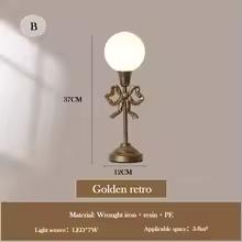 어린이 방 소녀 침실 활 테이블 램프, 핑크 활 장식 조명, 프랑스 레트로 아기 방 공주 방 침대 옆 테이블 조명