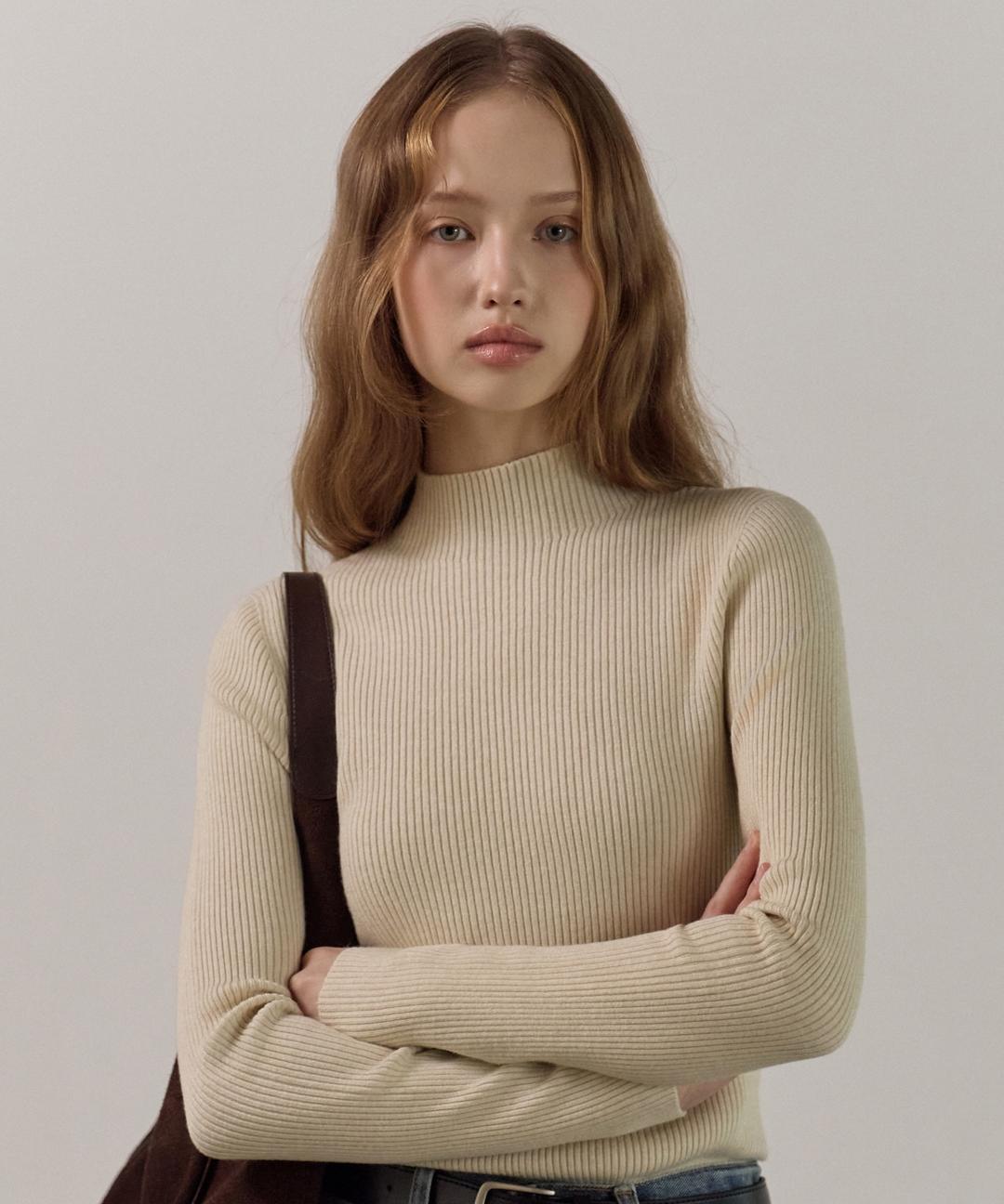 엘리오티 Wholegarment Mockneck Knit Ts_6color