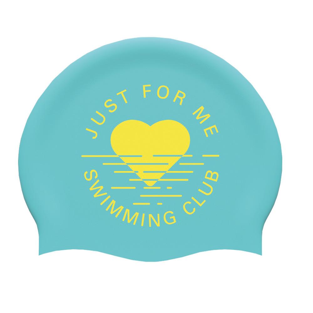 [23 JFM] Heart Sunset Swim Cap_Mint Blue/Yellow