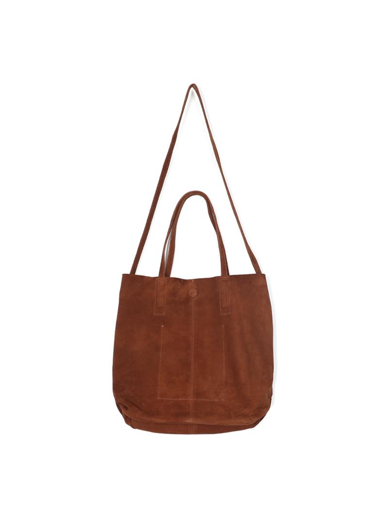 모르페_ 3WAY MEDIUM TOTE (OIL SUEDE) [BROWN]