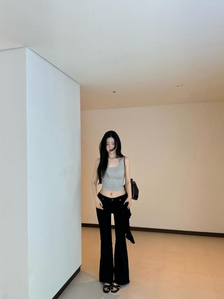(선주문할인) 감탄 로우라이즈 블랙 부츠컷 데님진 3size