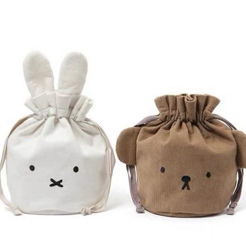 Miffy 미피 코듀로이 포켓 화장품 파우치 세면 가방 - 여성가방 | 쿠팡