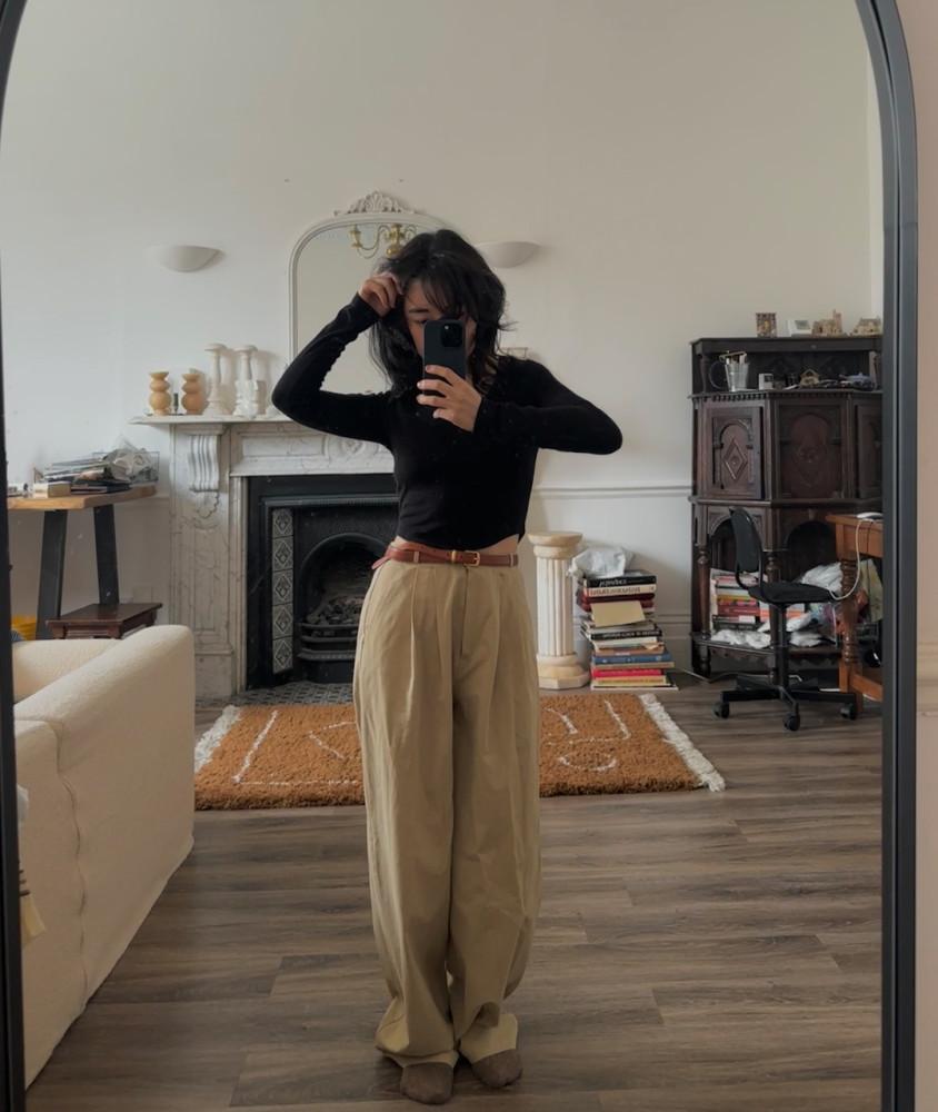 베이지 코튼 팬츠 | Beige Cotton Pants : He Official