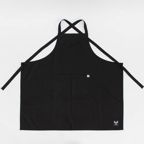[쉐프앤코] Basic Apron - Real Black (X-Strap)