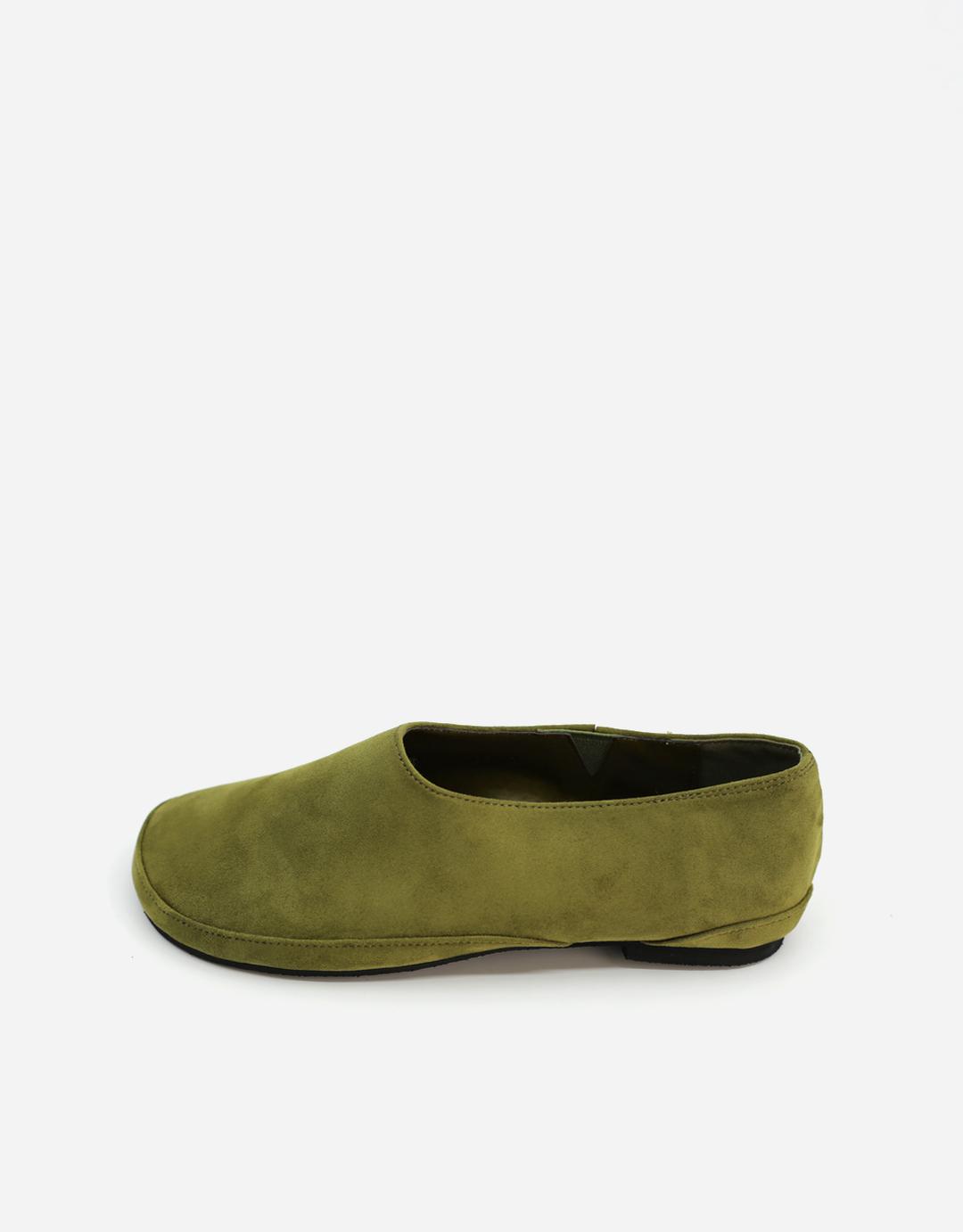 베이스바비 KHAKI BASIC SUEDE FLAT