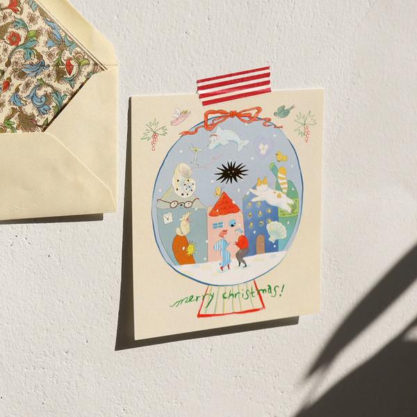 Christmas snowball Card set