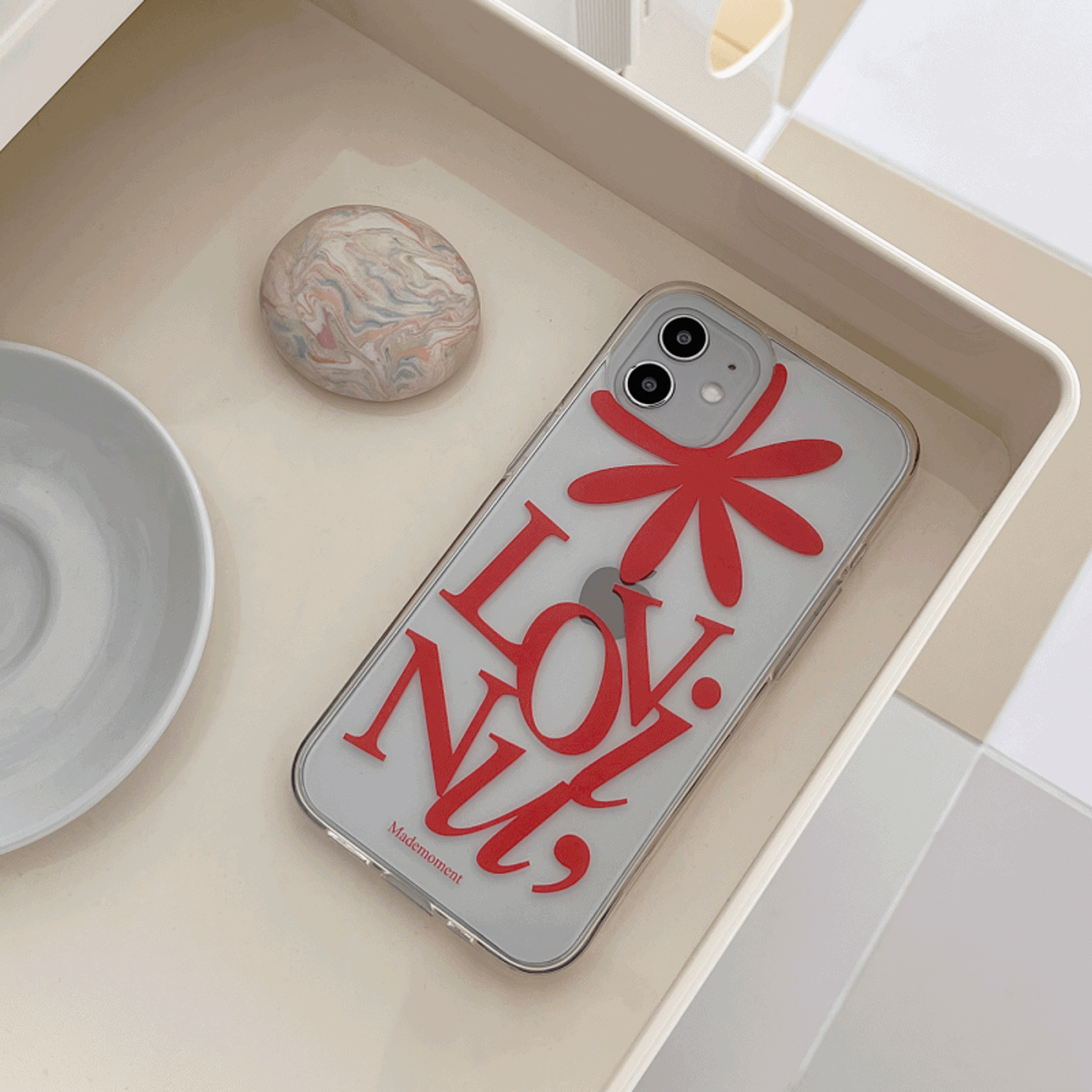 러빙유 레터링 디자인 [클리어 폰케이스]