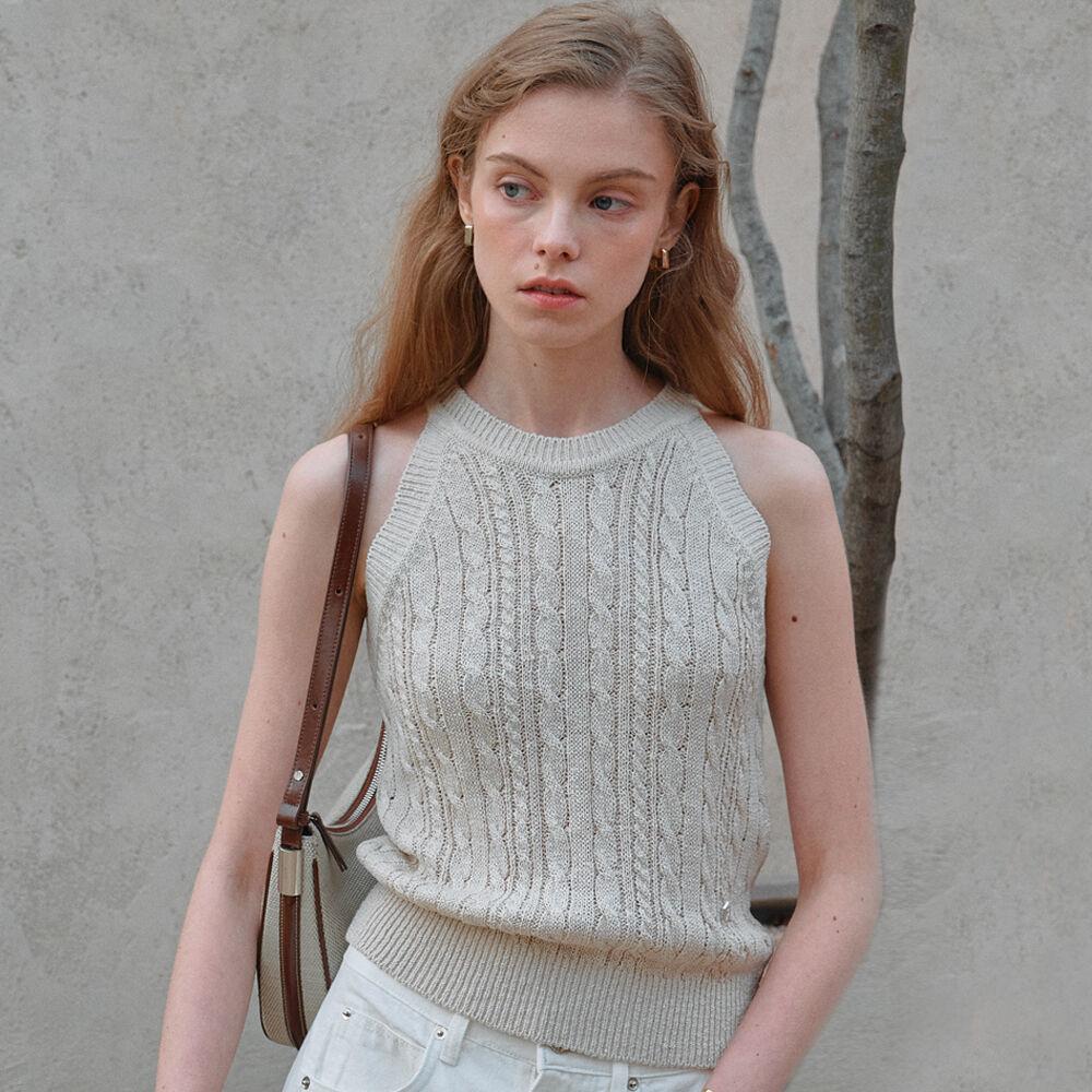 Halter-neck Knit top SK3MP233-91