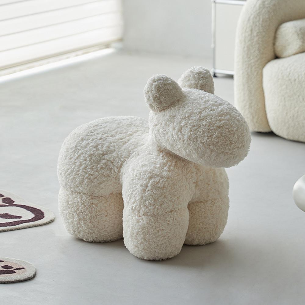 헤이유드 인테리어 lamb chair  양털 의자 카페 스튜디오