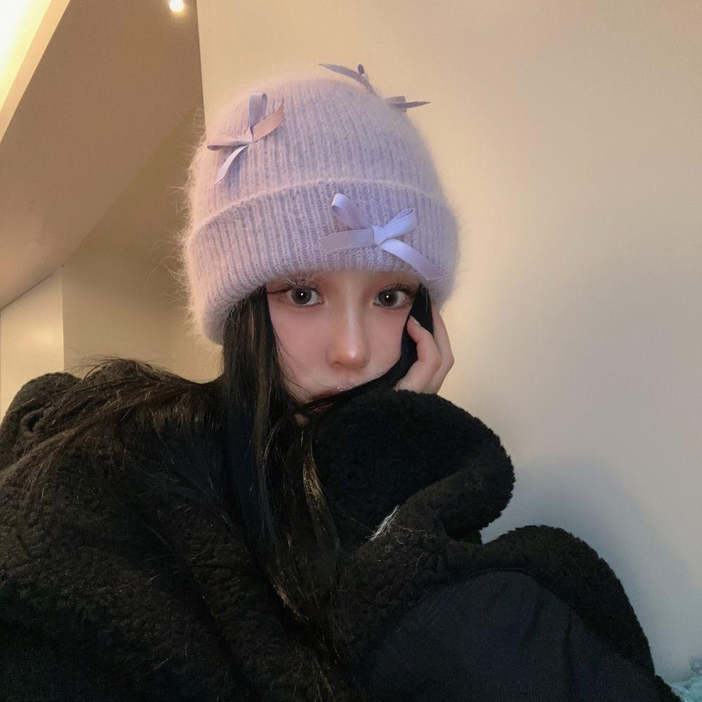 보솜 리본 비니