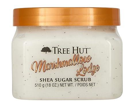 Tree Hut Marshmallow Lodge Shea Sugar Scrub | Exfoliating Body Scrub Removes Dead, Dry Skin for a Soft & Hydrated Feel | Limited Edition Fall | Nourishing Essential Body Care | 18 fl oz.