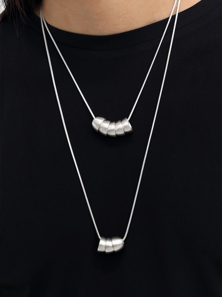 Men bowl necklace three layers