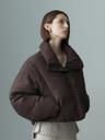 PLEATED PUFFER PADDED JACKET TRUFFLE