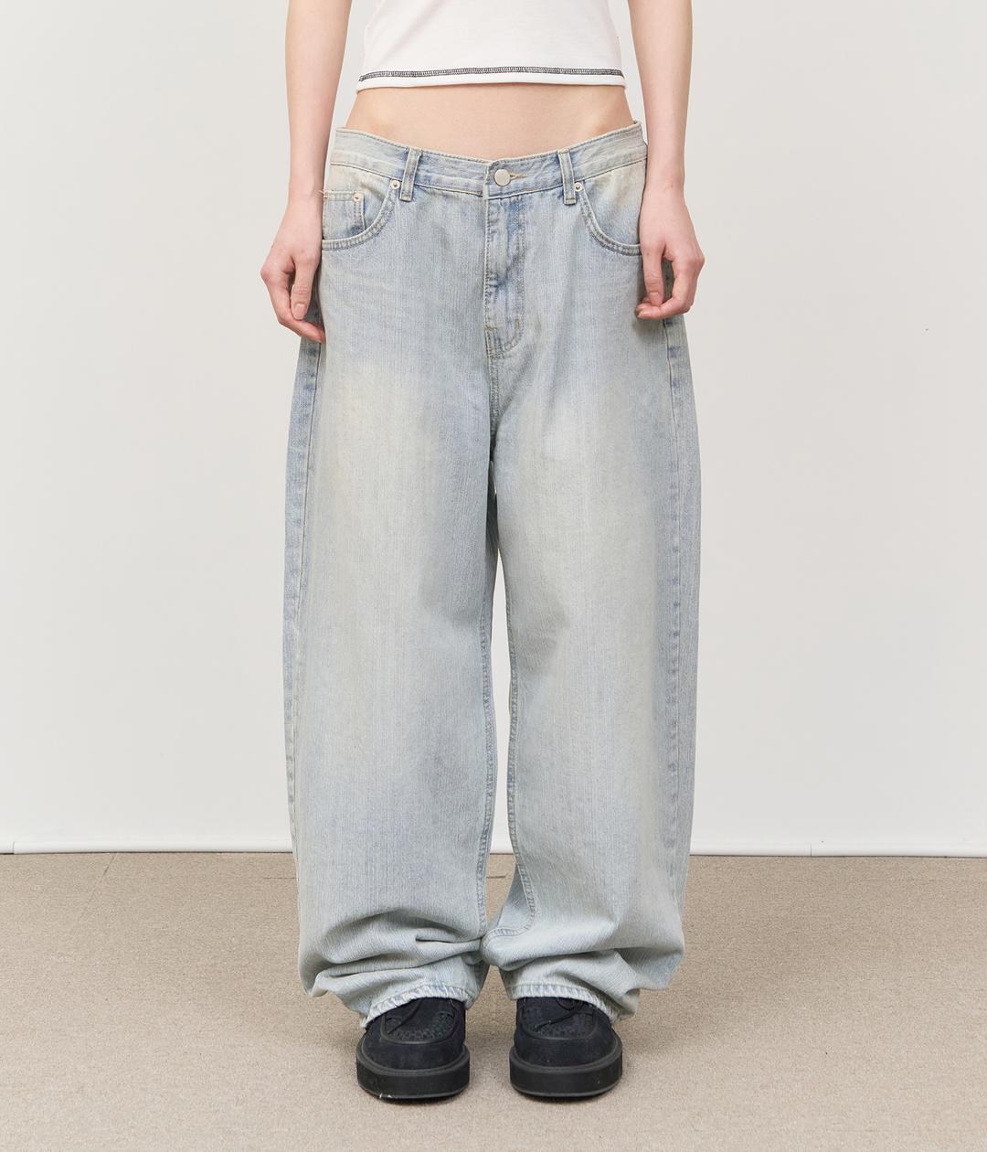 Milk Slab Wide Denim