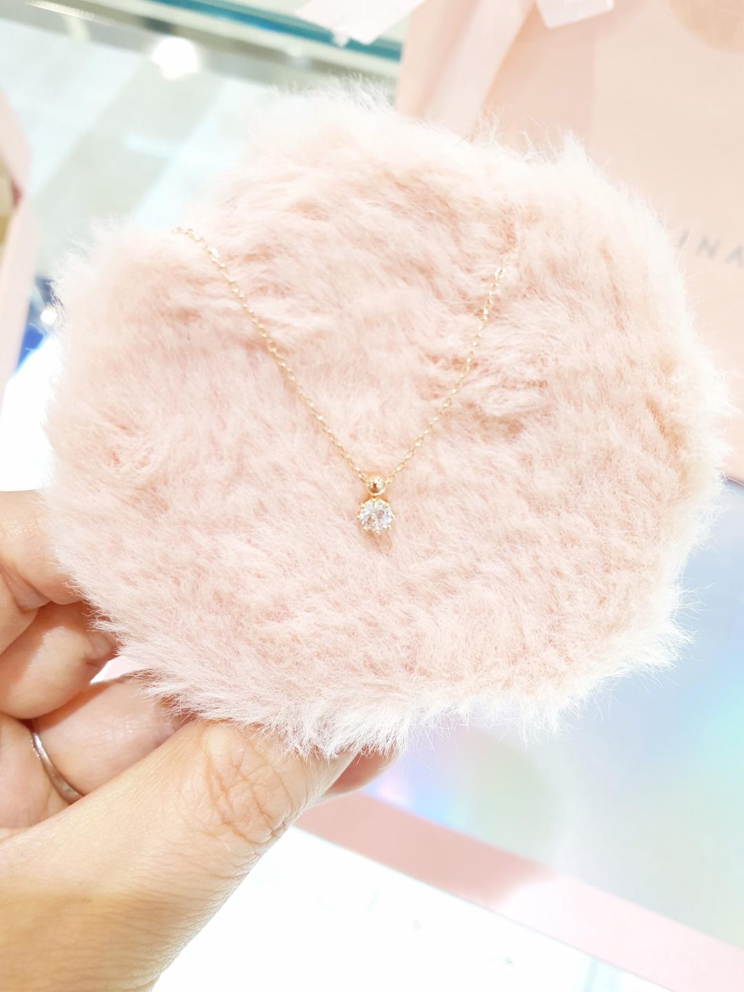 [제이에스티나]  원포인트 14K  로즈골드 목걸이    JJJTNQ0BF107R442