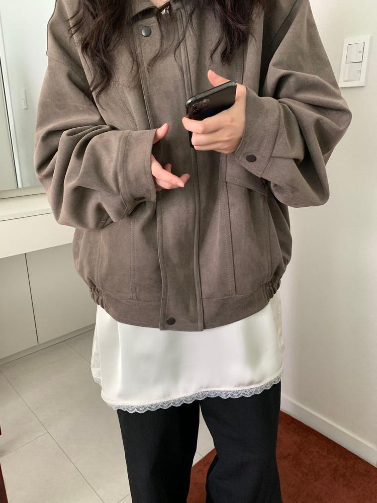 Mocha suede jumper (1c)