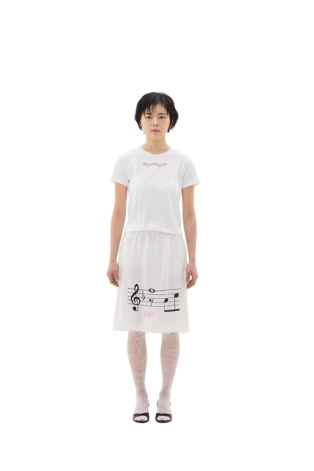 MELODY H-LINE SKIRT (WHITE)