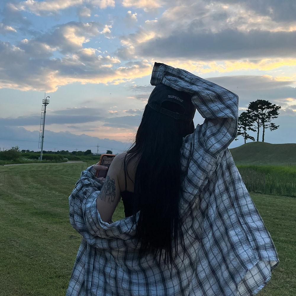 flutter linen check shirt 플러터 린넨 체크 셔츠 (2color)