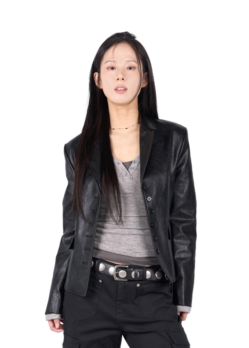 릿킴 AGED LEATHER JACKET