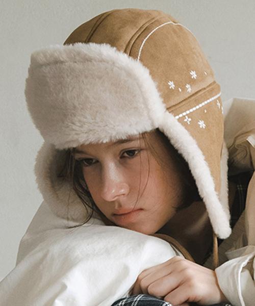 SHEARLING TROOPER HAT - BROWN