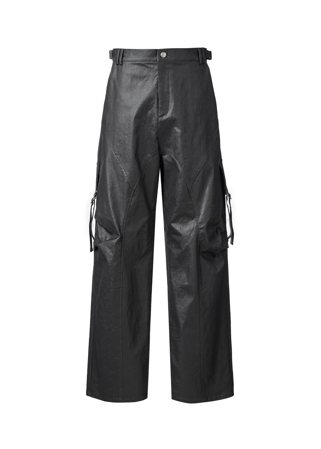 003-23 metallic pants - charcoal