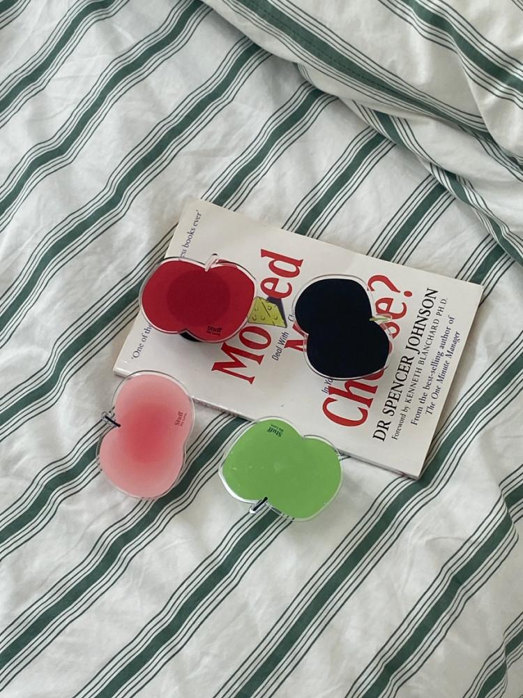 [톡] 과일상점 레드애플 접착형-투명바디