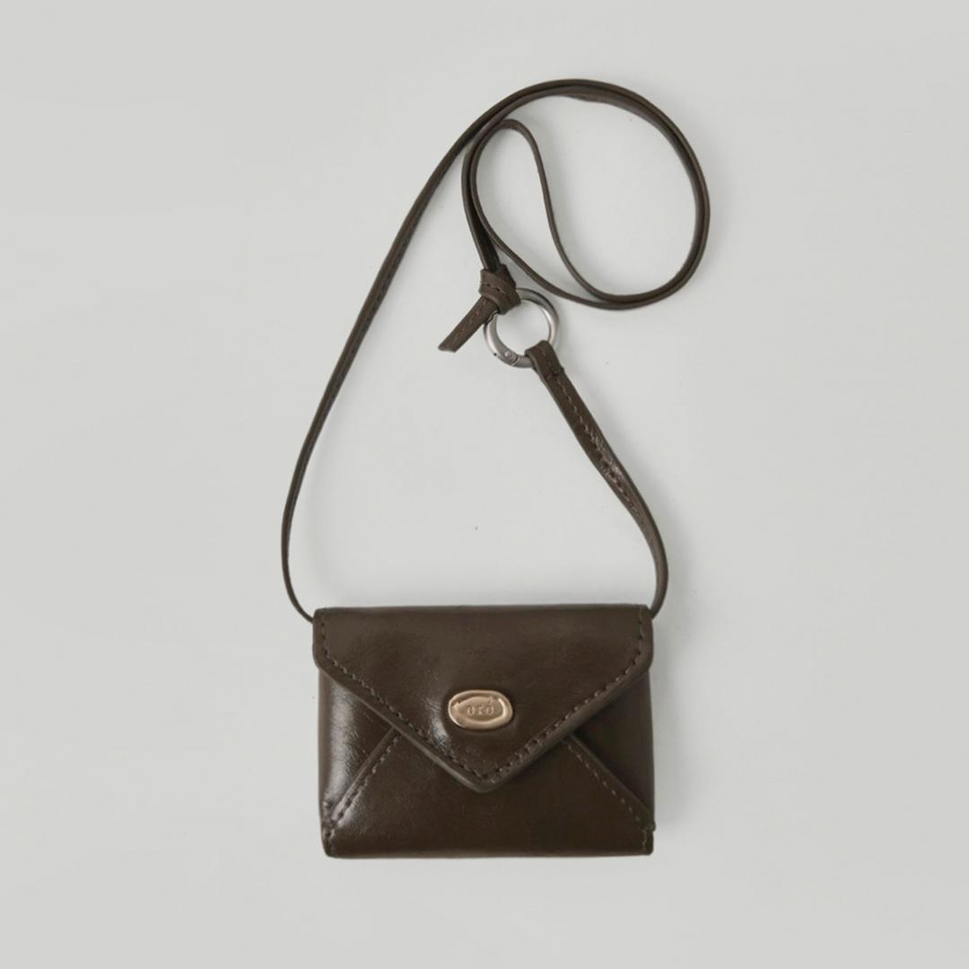 [ORO]오로 레이어드 미니 월렛백_Mud Brown
