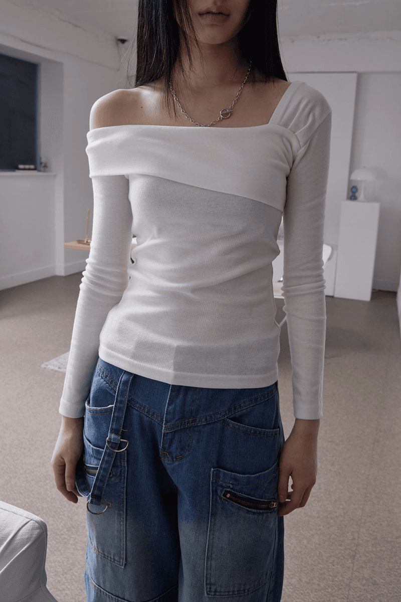 unbal wrap t-shirt