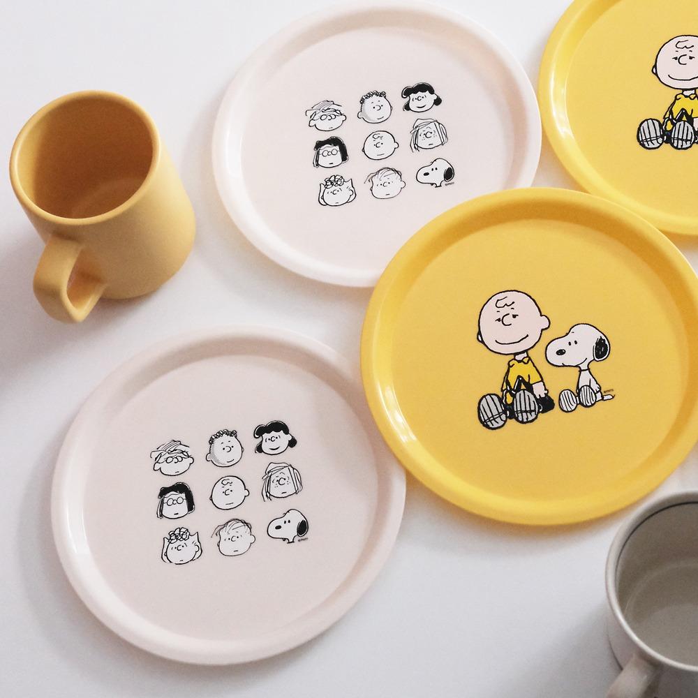 스누피 피크닉 접시 1p (색상 선택) 디저트 간식 캠핑 그릇