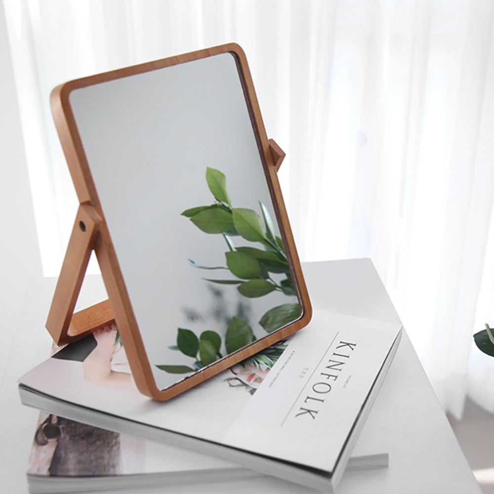 우드 탁상 거울 접이식 원목거울
