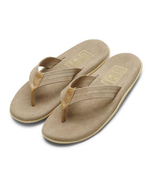 스웨이드 위드 레더 텅 스웨이드 - 토프/탄 / PT203SL-TPTN