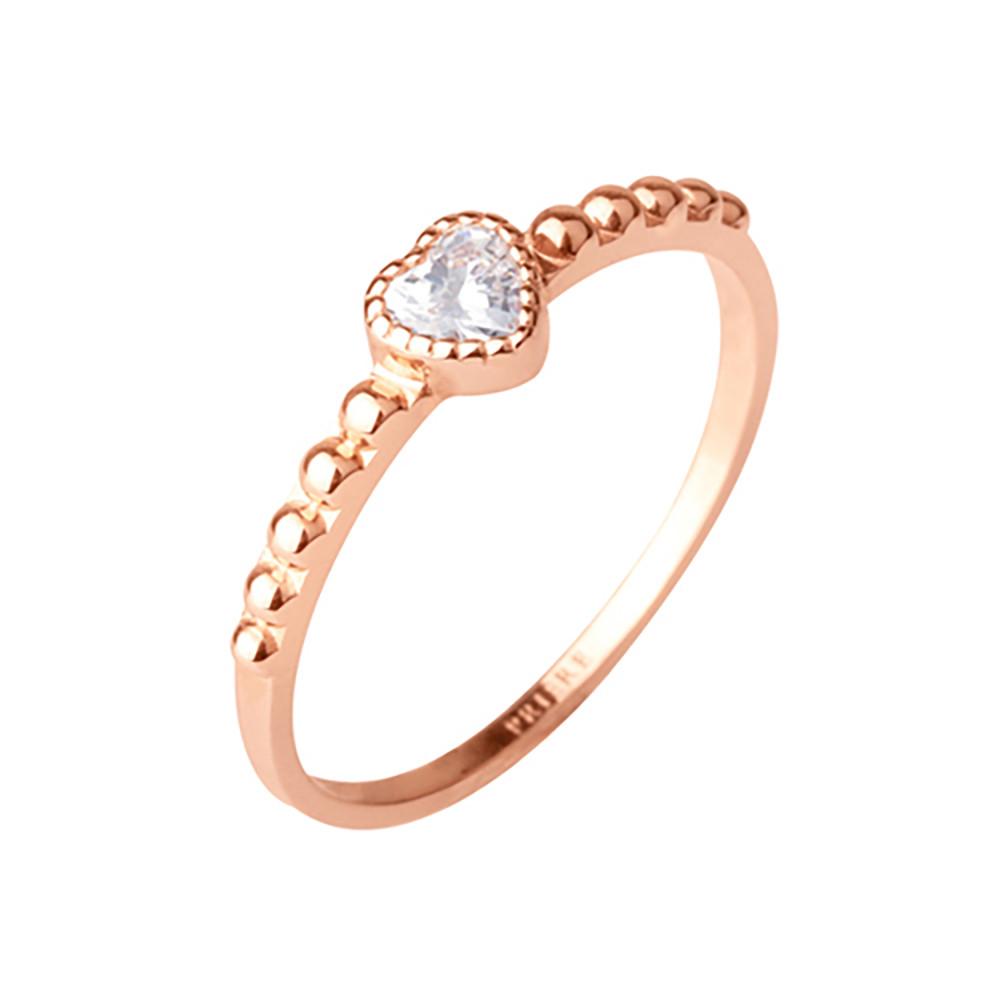 14K 우아한 하트 묵주반지 프리에르 벨라 040