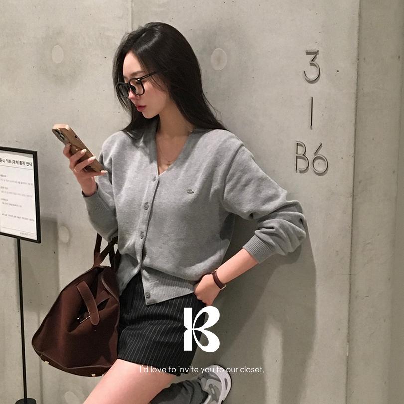 베이델리 [MADE/7color]멀린 펜던트 브이넥 가디건