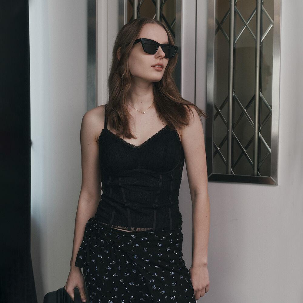 MJ_Pattern lace tank top_3color