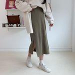 [겨울까지쭉] 옆트임 니트 롱스커트 5color