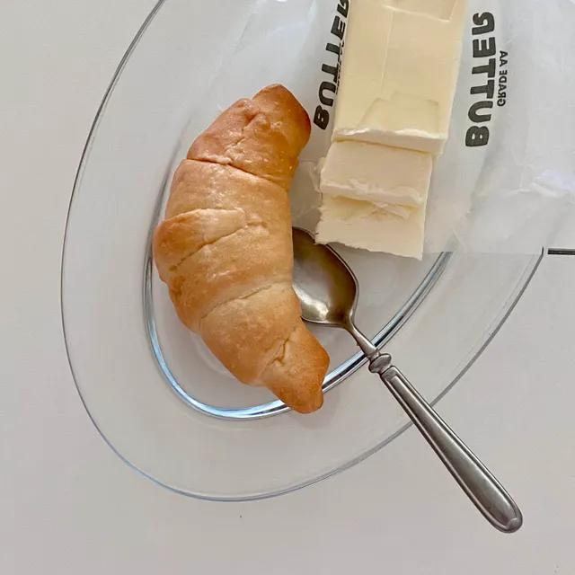 투명 오벌 플레이트 타원 접시 홈카페 브런치 플레이트