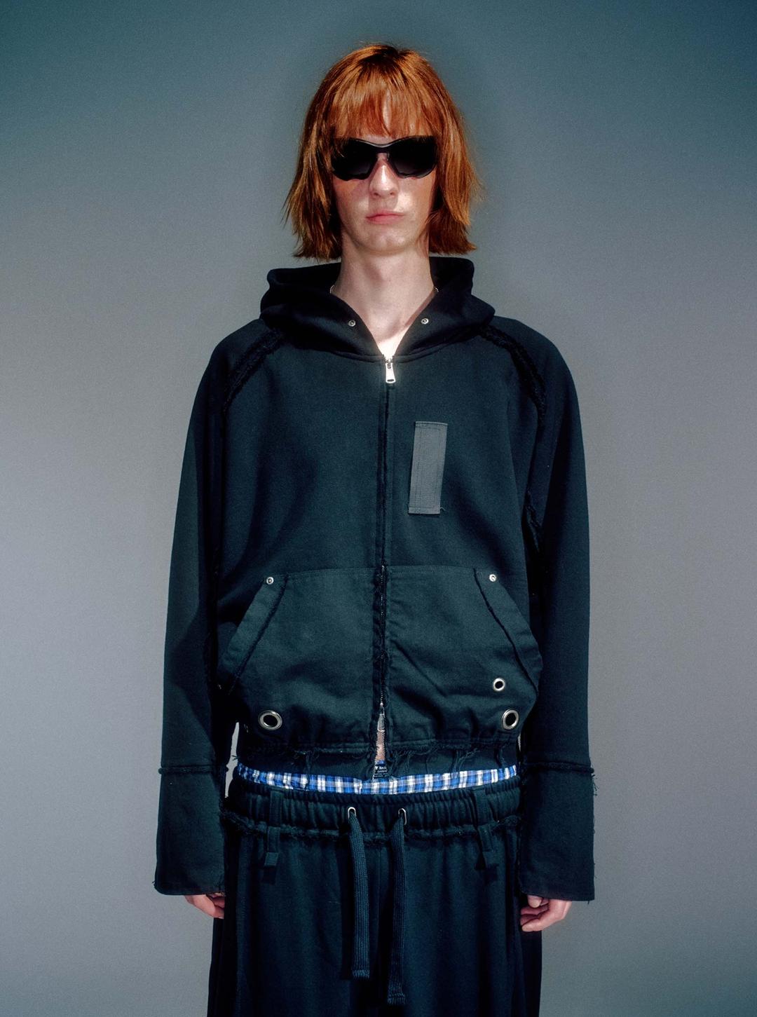 MEN HANK HOODIE ZIP-UP BLACK