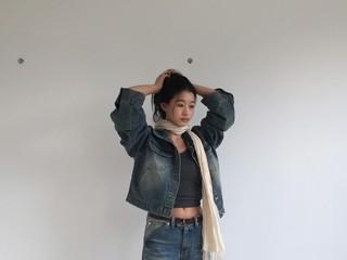 vintage denim jacket (blue)